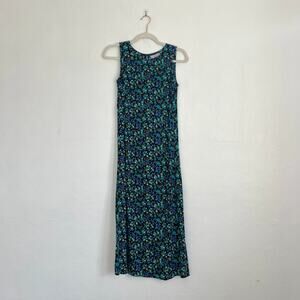 Vintage – Studio Ease Ditsy Floral Sleeveless Maxi Dress